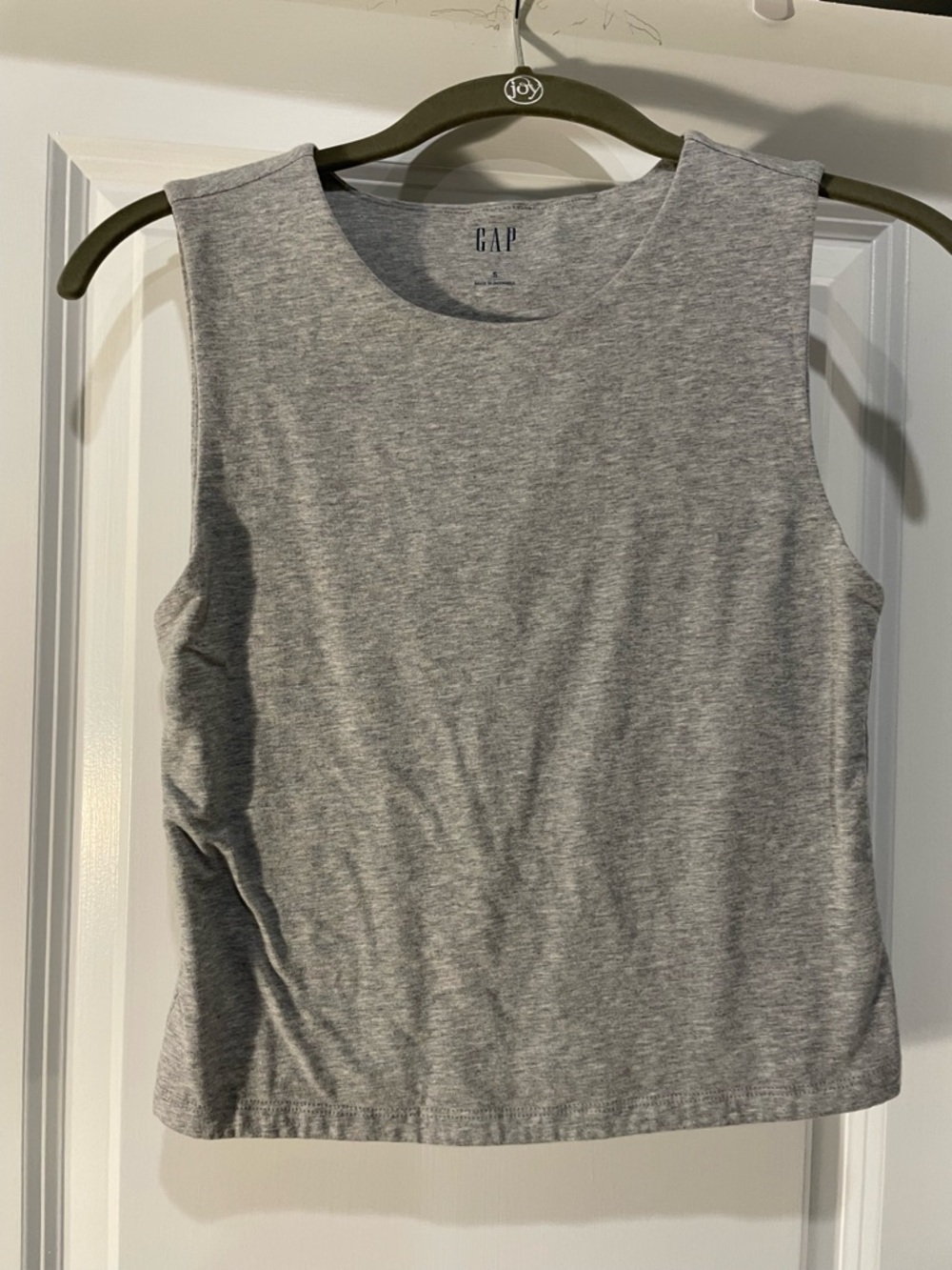 GAP Heather Gray Cropped CloseKnit Tank Top